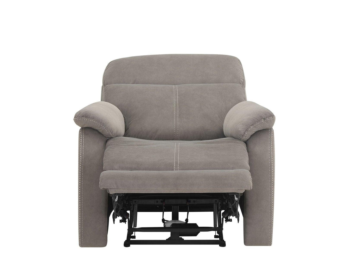 Surrey Taupe Vegan Leather Power Recliner by Steve Silver at Eve Furniture
