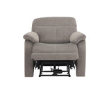 Surrey Taupe Vegan Leather Power Recliner by Steve Silver at Eve Furniture