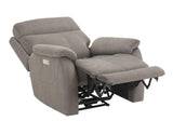 Surrey Taupe Vegan Leather Power Recliner by Steve Silver at Eve Furniture