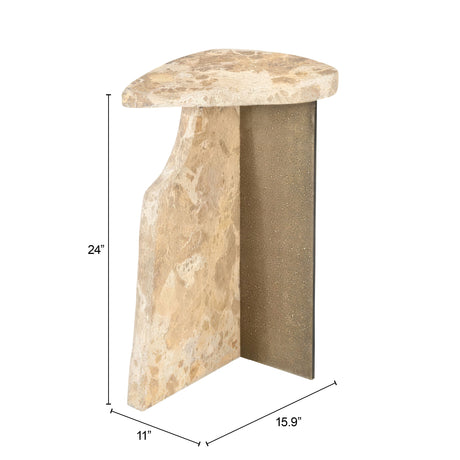 Surya Beige Side Table by Zuomod at Eve Furniture