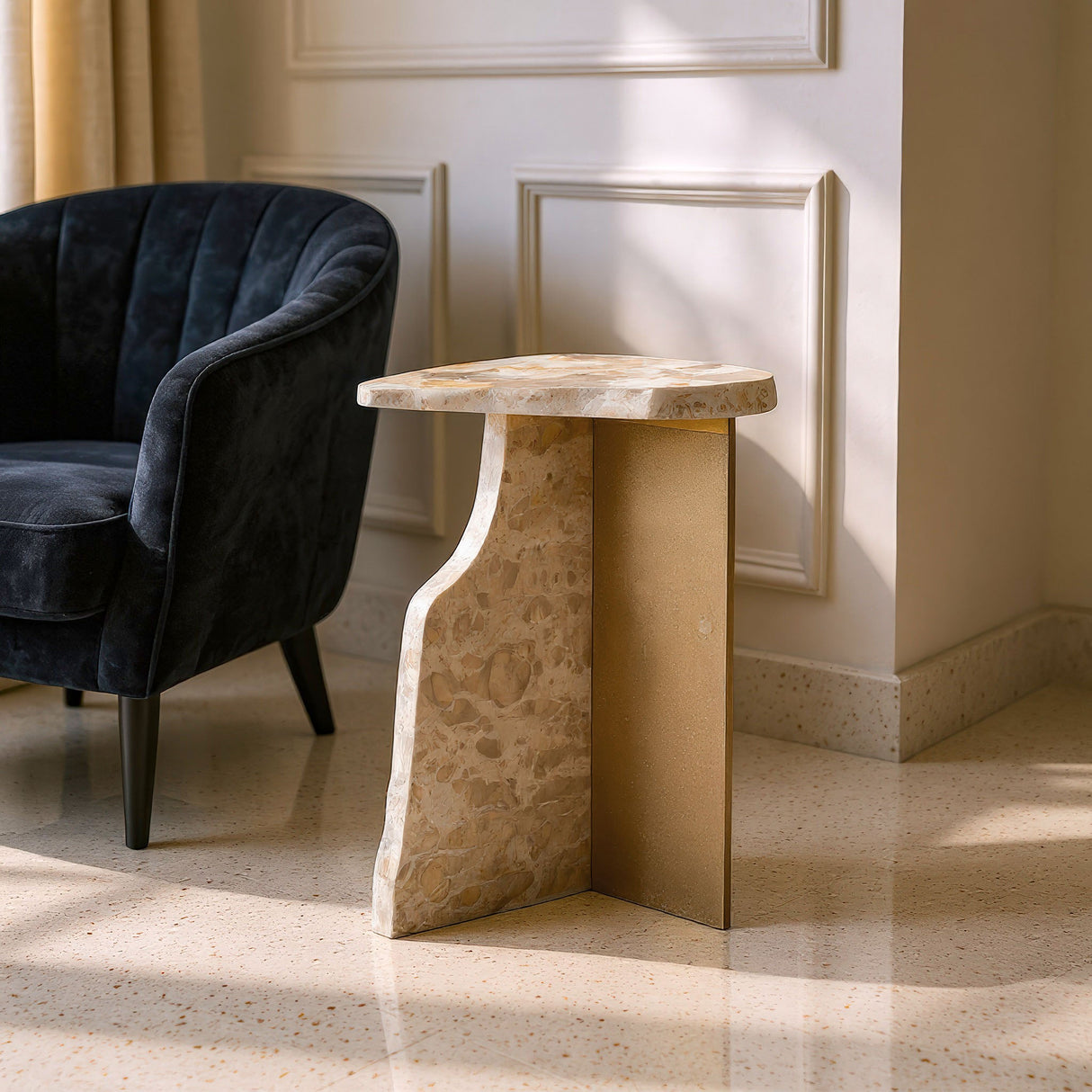 Surya Beige Side Table by Zuomod at Eve Furniture