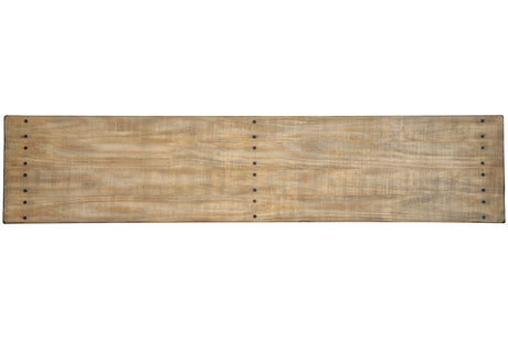 Susandeer Brown Sofa/Console Table by Ashley at Eve Furniture