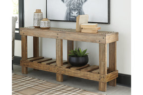 Susandeer Brown Sofa/Console Table by Ashley at Eve Furniture