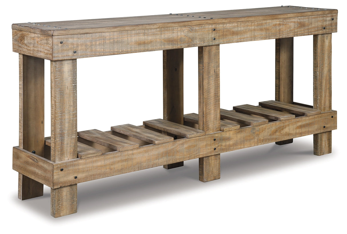 Susandeer Brown Sofa/Console Table by ASHLEY FURNITURE at Eve Furniture