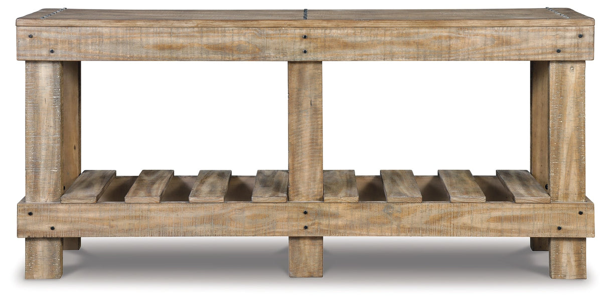 Susandeer Brown Sofa/Console Table by ASHLEY FURNITURE at Eve Furniture