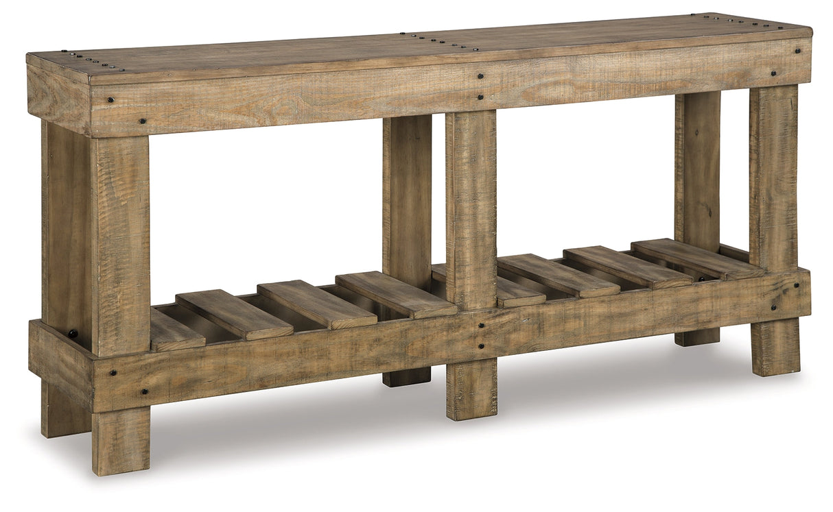 Susandeer Brown Sofa/Console Table by ASHLEY FURNITURE at Eve Furniture