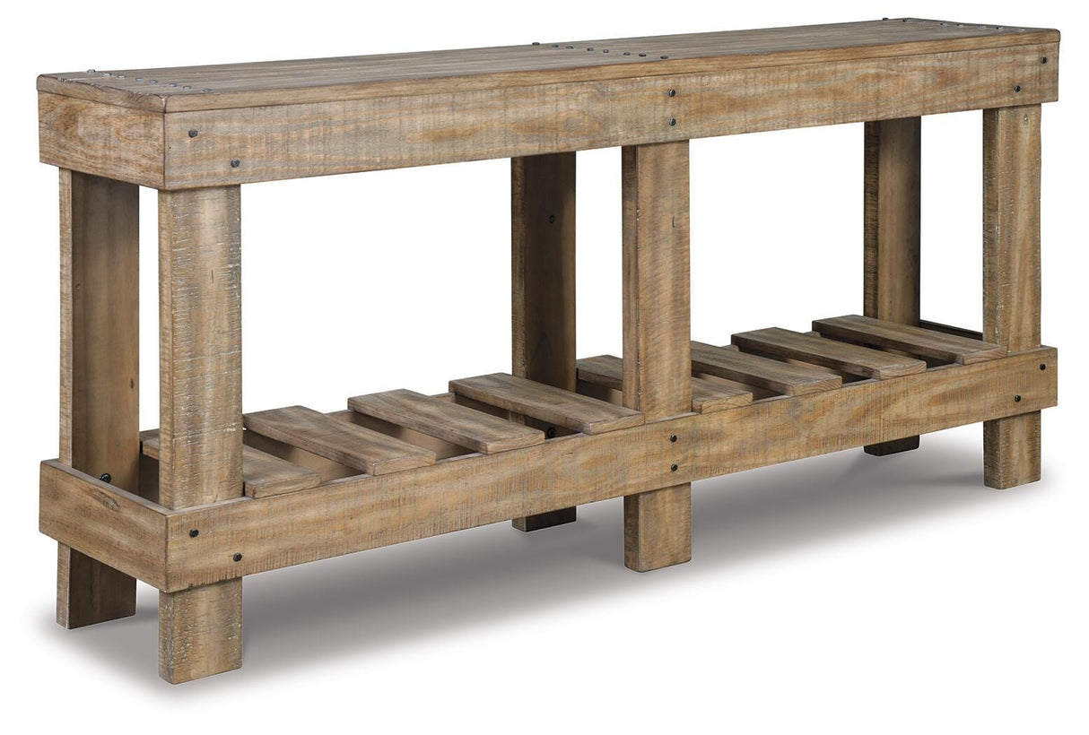 Susandeer Brown Sofa/Console Table by ASHLEY FURNITURE at Eve Furniture