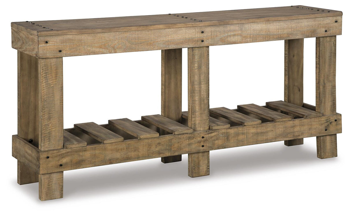 Susandeer Brown Sofa/Console Table by ASHLEY FURNITURE at Eve Furniture