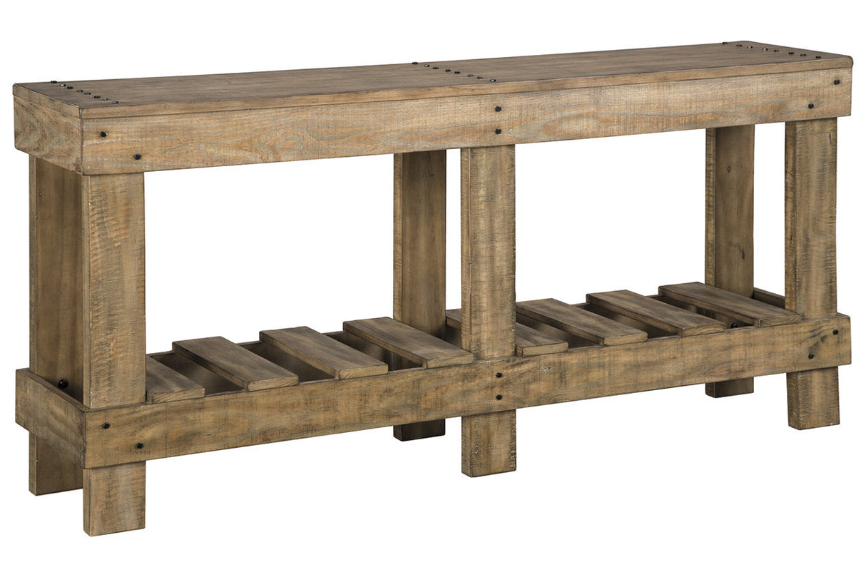 Susandeer Brown Sofa/Console Table by ASHLEY FURNITURE at Eve Furniture
