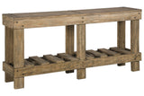 Susandeer Brown Sofa/Console Table by ASHLEY FURNITURE at Eve Furniture