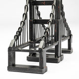Suspension Set of 2 19L x 4W Brown Wrought Iron Suspension Bridge Bookends by Mercana at Eve Furniture