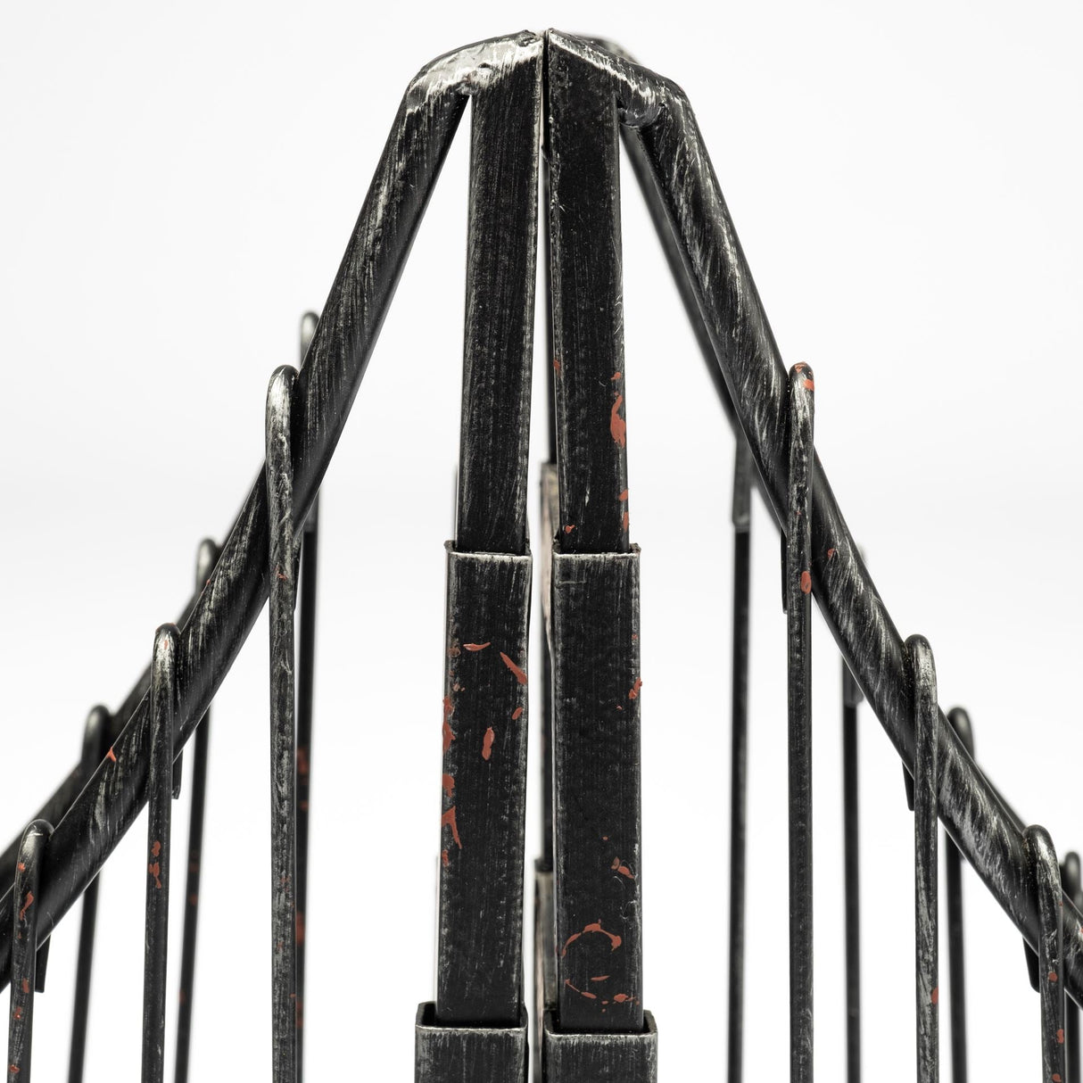 Suspension Set of 2 19L x 4W Brown Wrought Iron Suspension Bridge Bookends by Mercana at Eve Furniture