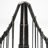 Suspension Set of 2 19L x 4W Brown Wrought Iron Suspension Bridge Bookends by Mercana at Eve Furniture