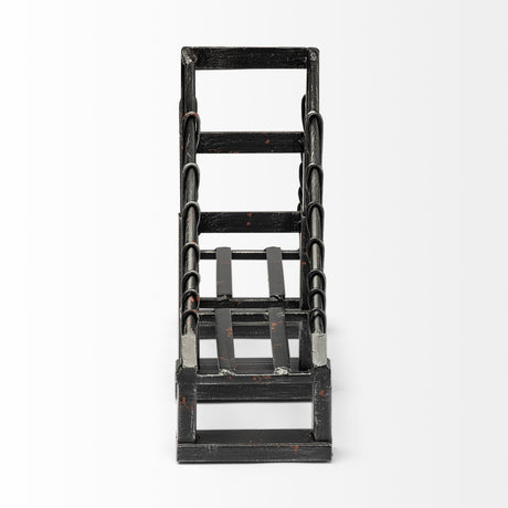 Suspension Set of 2 Brown Wrought Iron Suspension Bridge Bookends by Mercana at Eve Furniture