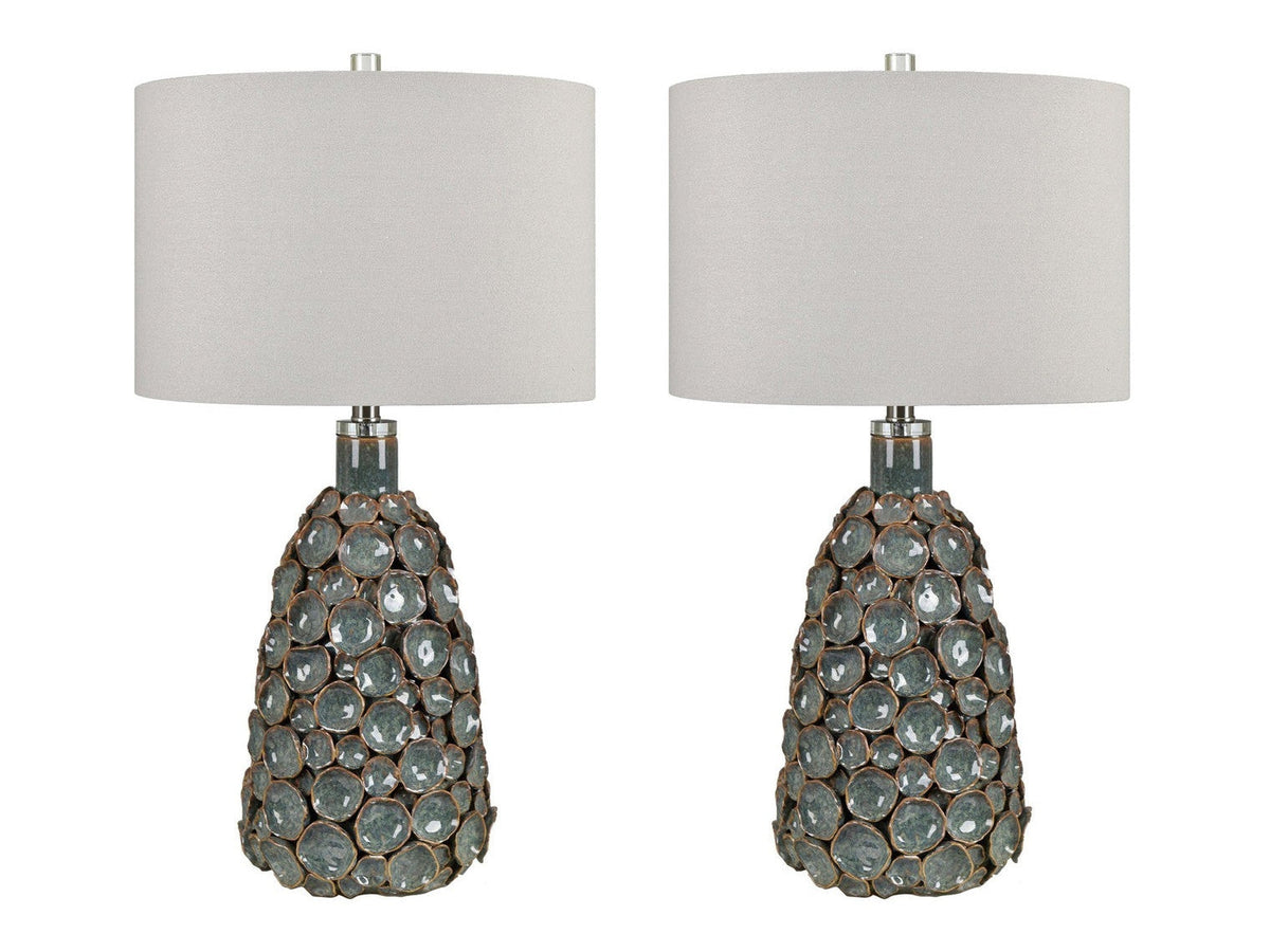 Sussex White Large Table Lamp (Set of 2) by Crestview at Eve Furniture