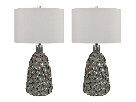 Sussex White Large Table Lamp (Set of 2) by Crestview at Eve Furniture