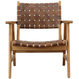 Sutri Leather Chair, Brown by Dovetail at Eve Furniture