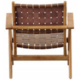 Sutri Leather Chair, Brown by Dovetail at Eve Furniture