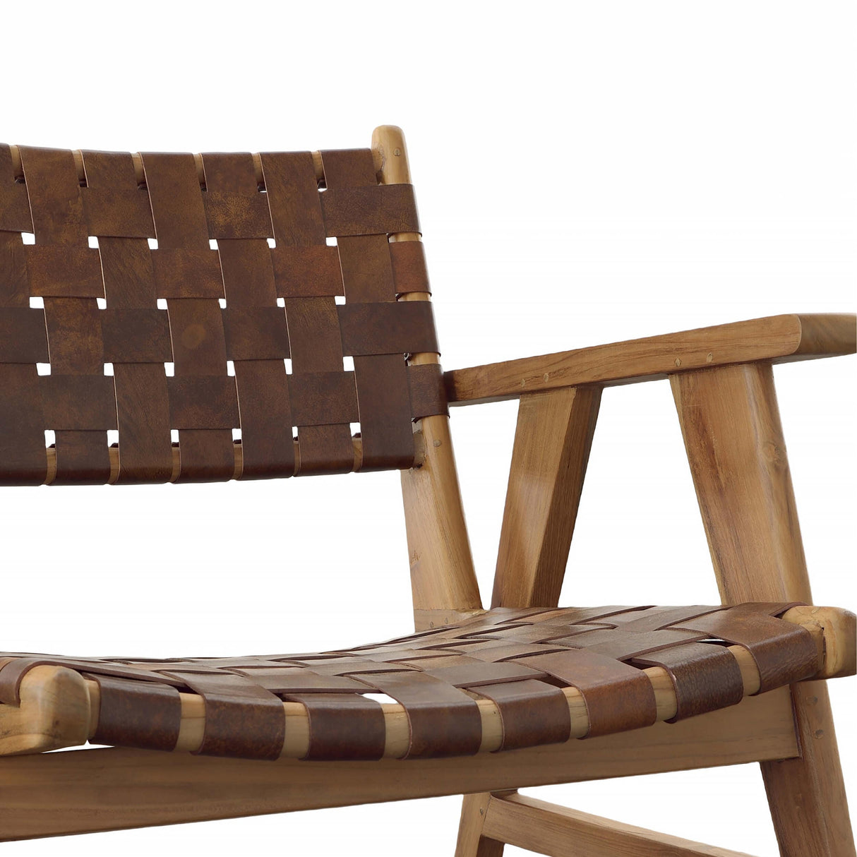 Sutri Leather Chair, Brown by Dovetail at Eve Furniture