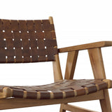 Sutri Leather Chair, Brown by Dovetail at Eve Furniture