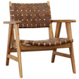 Sutri Leather Chair, Brown by Dovetail at Eve Furniture
