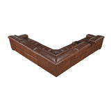 Sutton Brown 6-Piece Modular Leather Power Reclining Sectional by Homelegance at Eve Furniture