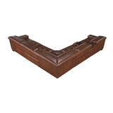 Sutton Brown 6-Piece Modular Leather Power Reclining Sectional by Homelegance at Eve Furniture