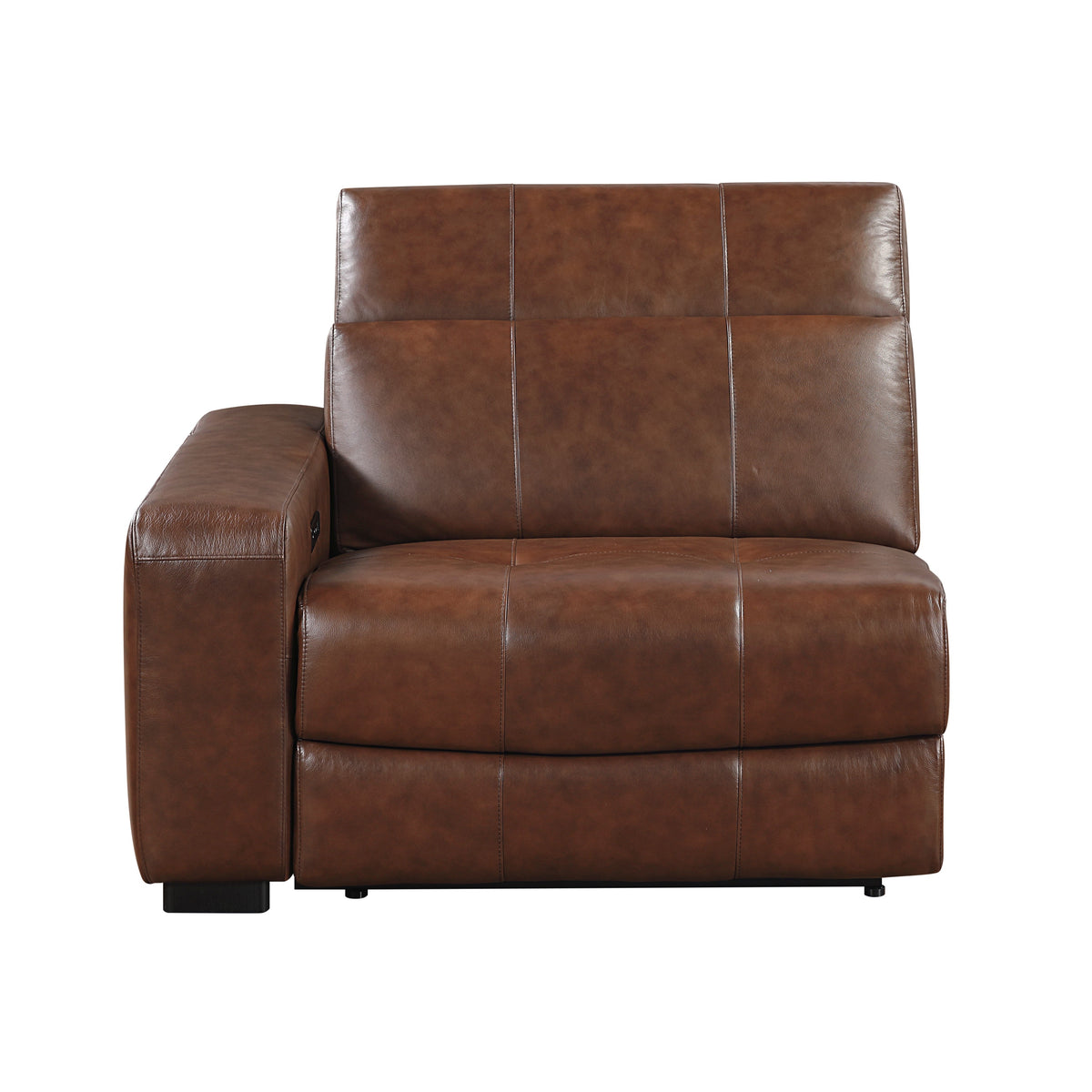 Sutton Brown 7-Piece Modular Power Reclining Sectional with Power Headrests and Charging Ports by Homelegance at Eve Furniture