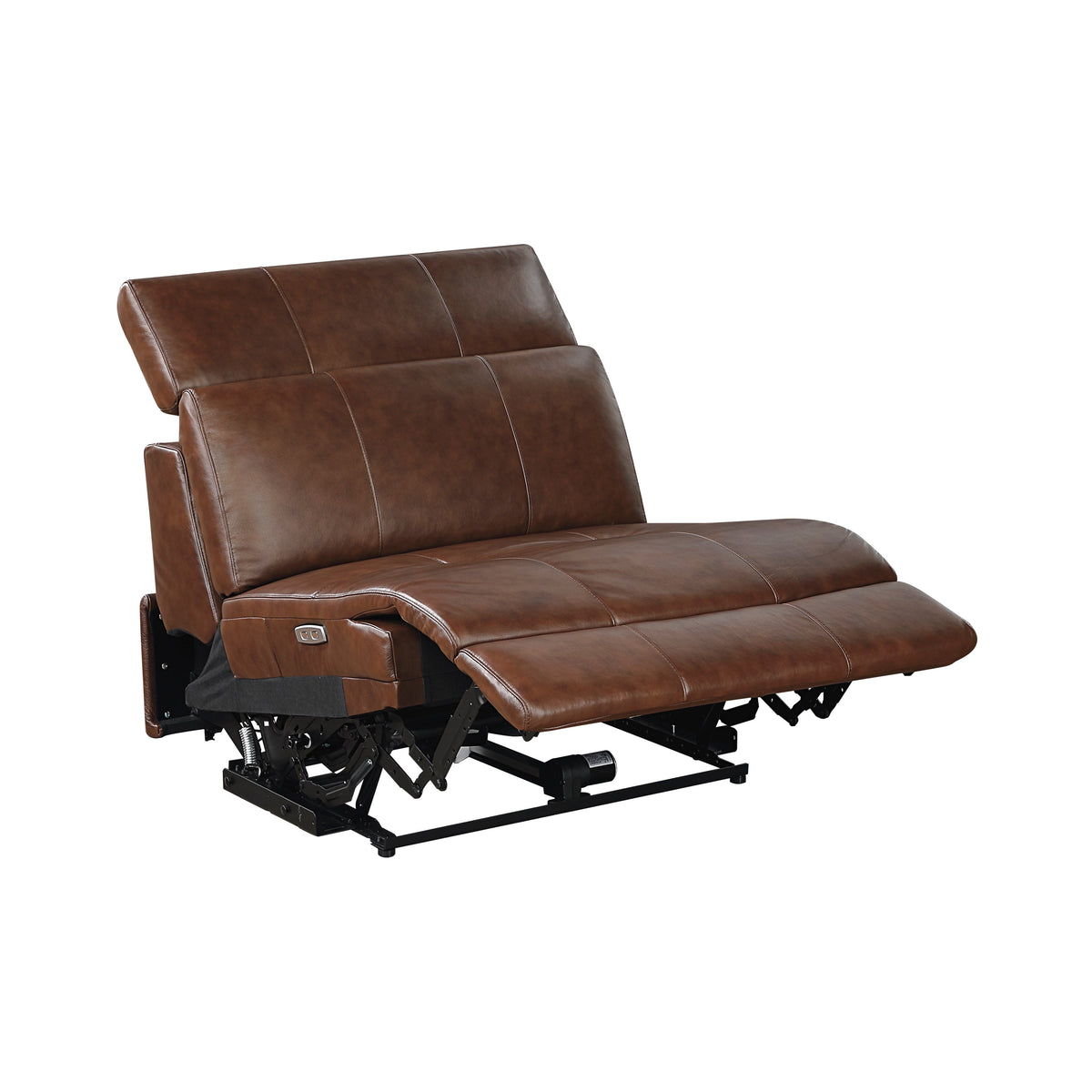 Sutton Brown 7-Piece Modular Power Reclining Sectional with Power Headrests and Charging Ports by Homelegance at Eve Furniture
