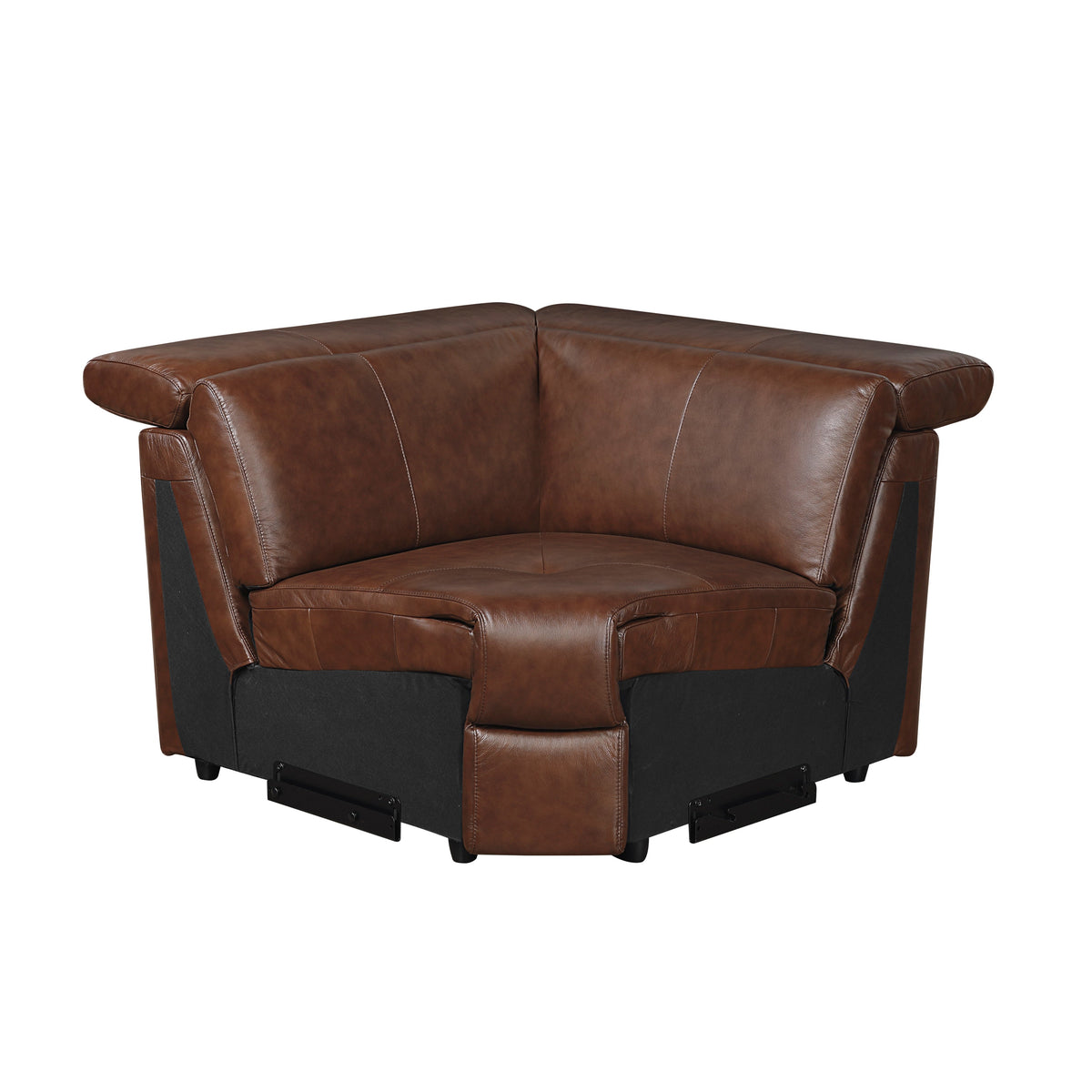 Sutton Brown 7-Piece Modular Power Reclining Sectional with Power Headrests and Charging Ports by Homelegance at Eve Furniture
