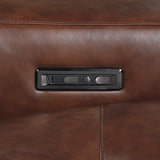 Sutton Brown 7-Piece Modular Power Reclining Sectional with Power Headrests and Charging Ports by Homelegance at Eve Furniture