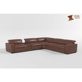 Sutton Brown 7-Piece Modular Power Reclining Sectional with Power Headrests and Charging Ports by Homelegance at Eve Furniture