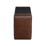 Sutton Brown Leather Power Double Reclining Loveseat with Center Console by Homelegance at Eve Furniture