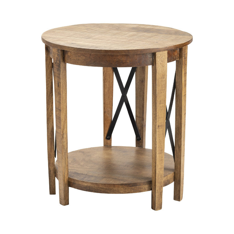 Sutton Brown/Black Creek End Table by Crestview at Eve Furniture