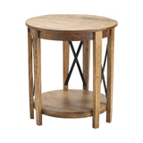 Sutton Brown/Black Creek End Table by Crestview at Eve Furniture