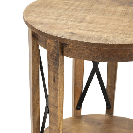 Sutton Brown/Black Creek End Table by Crestview at Eve Furniture