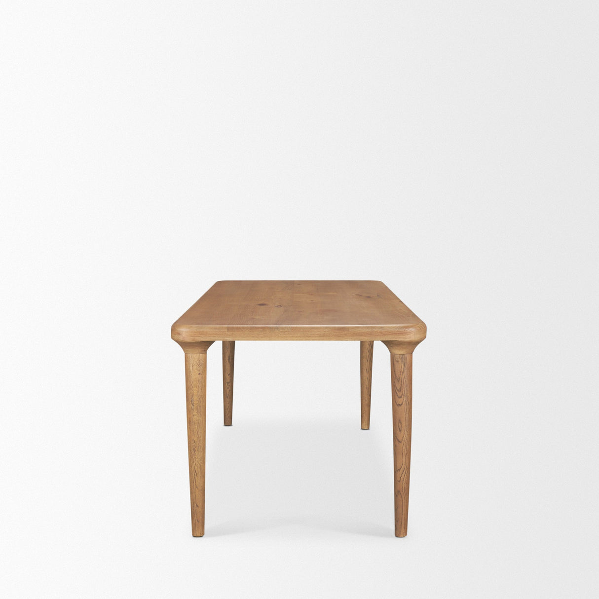 Suvan Light Brown Rectangular Oak Wood Dining Table by Mercana at Eve Furniture