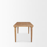 Suvan Light Brown Rectangular Oak Wood Dining Table by Mercana at Eve Furniture