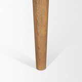 Suvan Light Brown Rectangular Oak Wood Dining Table by Mercana at Eve Furniture