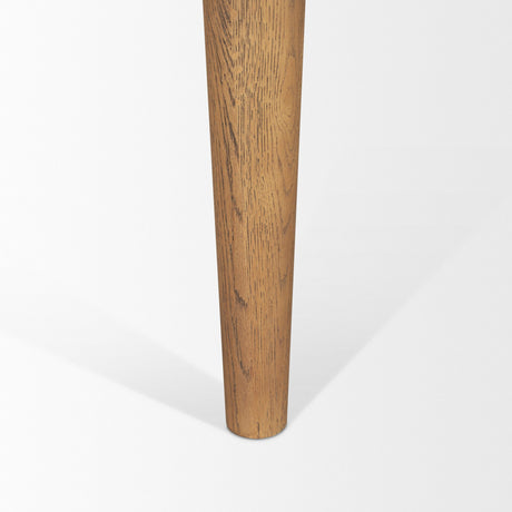 Suvan Light Brown Rectangular Oak Wood Dining Table by Mercana at Eve Furniture