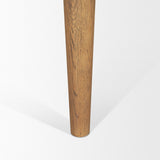 Suvan Light Brown Rectangular Oak Wood Dining Table by Mercana at Eve Furniture