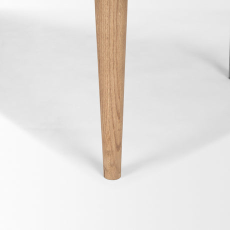 Suvan Light Brown Rectangular Oak Wood Dining Table by Mercana at Eve Furniture