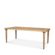 Suvan Light Brown Rectangular Oak Wood Dining Table by Mercana at Eve Furniture