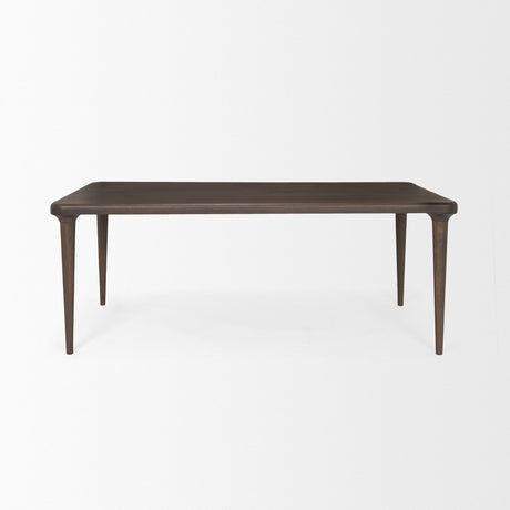 Suvan Medium-Dark Brown Rectangular Wood Dining Table by Mercana at Eve Furniture