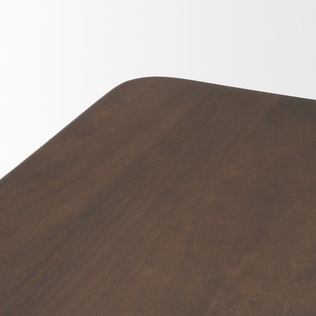 Suvan Medium-Dark Brown Rectangular Wood Dining Table by Mercana at Eve Furniture