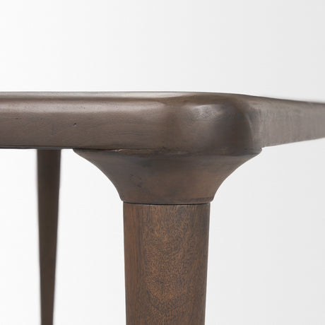 Suvan Medium Dark Brown Rectangular Wood Dining Table by Mercana at Eve Furniture