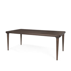 Suvan Medium Dark Brown Rectangular Wood Dining Table by Mercana at Eve Furniture