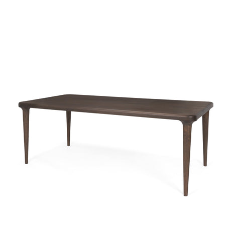 Suvan Medium Dark Brown Rectangular Wood Dining Table by Mercana at Eve Furniture