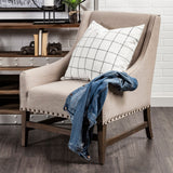 Suzanne White/Black Square Pattern Decorative Pillow Cover by Mercana at Eve Furniture