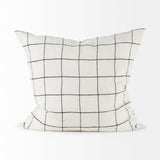 Suzanne White/Black Square Pattern Decorative Pillow Cover by Mercana at Eve Furniture